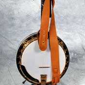 Leather Banjo Strap - Fits Banjos with Smaller Bracket Space